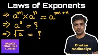 Laws of exponents ll Real Numbers ll class 7 ll class 8 ll class 9