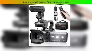 UHD 4k Video Camera Camcorder with 18X Digital Zoom,64MP Digital Camera Recorder,4.0-inch Rotating