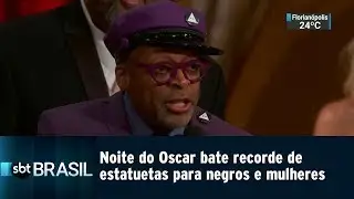 Noite do Oscar bate recorde de estatuetas para negros e mulheres | SBT Brasil (25/02/19)