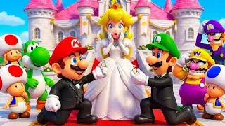 Mario and Luigi&rsquo;s Wedding Rivalry: Who Will Win Peach&rsquo;s Heart? 💍👑 | Super Mario Animation