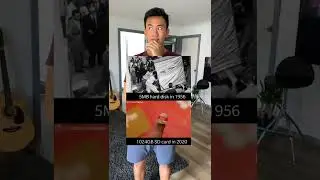 Hard Disk Of 1956 VS. SD Card Of 2020