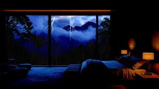Corner Window Rain Sounds 🌧️ Cozy Bedroom Atmosphere for Sleep, Study & Focus