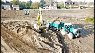 Terrassement 2018 !  Komatsu / Fendt 828 Bleu !