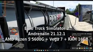 AMD Ryzen 5 5600G VEGA 7, RAM 16GB, Euro Truck Simulator 2 Benchmark