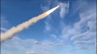 Ukrainian Buk-M1 9A310M1 TELAR surface-to-air missile intercepts aerial target