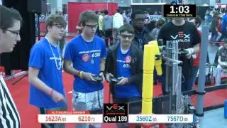 2015 VRC Engr Q189 - 1623A 6210 vs 3560Z 7567D - 42 to 26 - VEX Worlds 2015 - Engineering Division