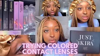 TRYING COLORED CONTACTS FOR THE FIRST TIME | Just4kira