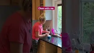 Clean with me #family #momlife #cleaning #kids #kitchen