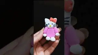 diy clay hello kitty #youtubeshorts #shorts #diycrafts #kitty