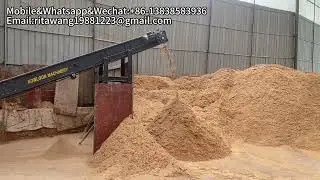 Wood hammer mill from wood chips to sawdust