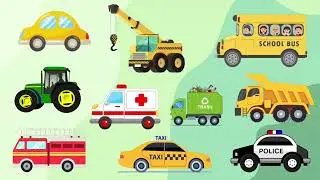 Can you name all these Road Utility Vehicles? I Vehicle Names and Trucks for kids