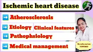 Ischemic heart disease|| Atherosclerosis|| Etiology|| clinical features|| medical management
