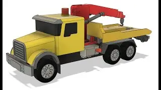 Flatbed Tow Truck Model (Fusion 360)