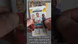 NEW MATCH ATTAX 2026 HERO PACK! INSANE FIRST PACK LUCK! #topps #matchattax #ucl #shorts #heropack