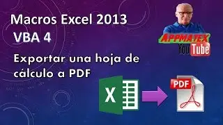 VBA4: Exportar hoja de c&aacute;lculo a PDF