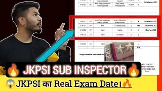 jkpsi exam date Out || advance date out || jkssb sub-inspector exam prepration #jkssb #jkpsi