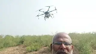 Redgram crop spray Drone spray Prof Dr Veeram Muralidharreddy Bollavaram Village NANDIKOTKUR NANDYAL