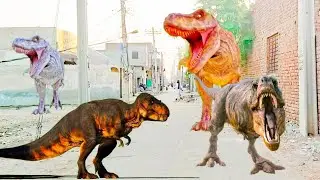 T-Rex dinosaur chase Jurassic world movies (2025) T-Rex dinosaur attack #dinosaur #jurassicworld