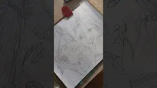 Radha Krishna Drawing | Easy Step by Step Drawing for Beginners | Pencil Sketch| #shortsfeed