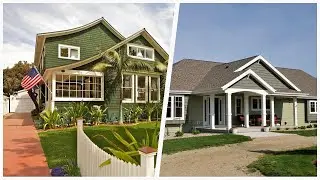 75 All Siding Materials Green Exterior Home Design Ideas You'll Love ⭐️