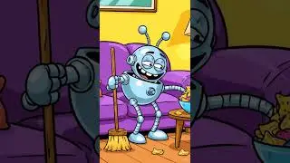 The Laziest Robot Ever 🤖😂 | Lazy Robot Sketch | #cartoon #funnyshorts #sketchcomedy