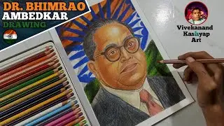 Republic Day Drawing, Dr. Babasaheb Ambedkar Drawing, Ambedkar Drawing, Ambedkar Drawing Tutorial 🥰