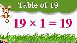 Table of 19 | Table of Nineteen | Multiplication Table of 19 x 1 = 19 ka Times Tables Practice,