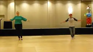 Spinning Rooms Line Dance By Joey Warren & Debbie Rushton Demo @2018 WCLDM