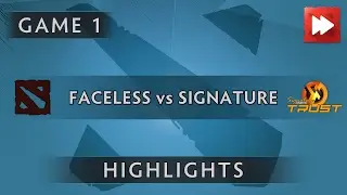 Faceless vs Signature.Dota2 [Game 1] Dota 2 Asia Championships 2017 - Dota Highlights