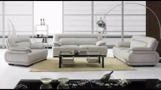 DIVANI CASA 3929B - MODERN LEATHER SOFA SET