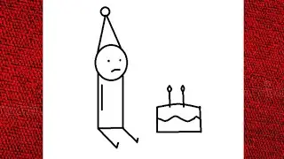 How to draw sad stickman on birthday| easy drawing for kids