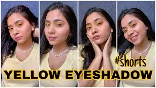 YELLOW EYE MAKEUP LOOK | Very easy and beginner friendly #shorts | Jasminesprout | chhavijain
