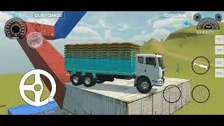 Full loaded truck 🚚 ramp drive to 🛤 station 🚉 