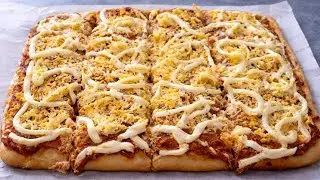 🍕 🍕🍕ДОМАШНЯ, ДУЖЕ СМАЧНА ПІЦА З РИБНОЮ КОНСЕРВОЮ😋ВИХОДИТЬ ЦІЛЕ ДЕКО!☝️БЮДЖЕТНО, ВИГІДНО ТА ПРОСТО🔥🔥🔥