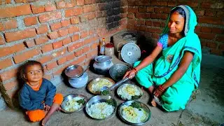 Indian Daily Morning Routing🌄 | Village of jharkhand | Rice With Bodi dal recipe & Unique sag recipe