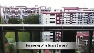 IHSING invisible window grill   Choa Chu Kang Ave 3