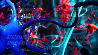 Neuron model showing neural network, brain activity, connection, and science