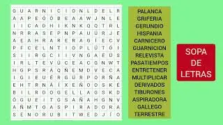 SOPA DE LETRAS 😃🙃🫠 / WORD SEARCH PUZZLES