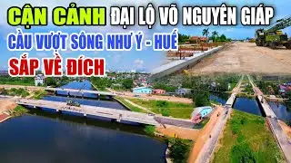CẬN CẢNH Cầu Vượt Võ Nguyên Giáp Qua Sông Như Ý Huế Sắp Về Đích -Choáng Ngợp Bao Quanh Là Khu Đô Thị