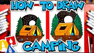 How To Draw A Camping Tent - #CampYouTube Draw #WithMe