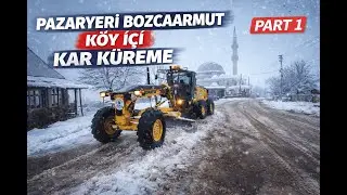 Greyder ile Kar Küreme Çalışması | Pazaryeri Bozcaarmut Köyü ❄️🚜 (Part 1)