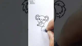 Simple Drawing Shorts || Koala 🐨 Sketch || #simple #koala #drawing #shorts