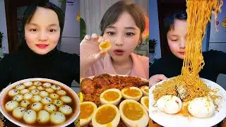Mukbang ASMR 매운 국수와 계란 | Spicy Noodles paired with Soft Boiled Eggs (Dining Sounds)