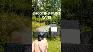 swiss arms 4.5 bb exploding spary cans #shorts #gun #bbgun #handgun
