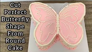 Perfect Butterfly Shape from Round Cake | Cake Cutting Technique | Butterfly Cake | Samia's Kitchen