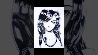 Alcohol Marker Drawing of Tifa Final Fantasy #shorts #finalfantasy7remake #tifa #fanart