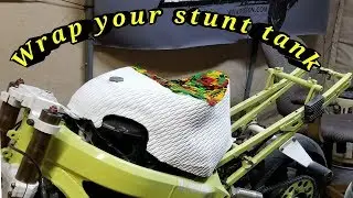 Wrapping a f4i stunt tank in hydroturf or ht moto. Using dankwheelie's old f4i tank