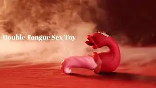 3 in 1 Tongue Thrusting Vibrators Dildo Rose Sex Toys with 10 Licking Clitoral & 10 Vibration Mode