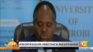 Professor Mbithi's response