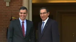 Spanish PM and Peruvian president meet at Palacio de la Moncloa